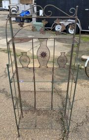 Iron Fold Up Planter Rack