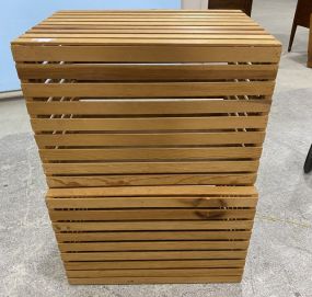 Two Wood Crate Stand