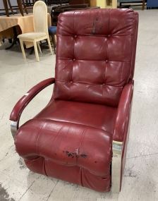 Mid Century Style Maroon Recliner