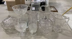 Group of Depression Clear Glass Pieces
