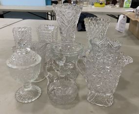 Vintage Depression Pressed Glass Pieces