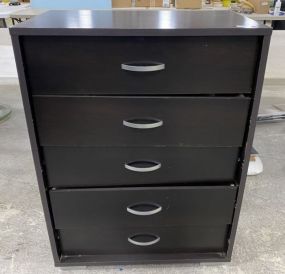 Black Finish Pressed Wood Chest