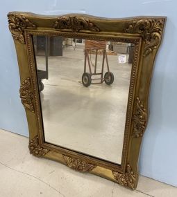 Gold Gilt Hard Plastic Framed Mirror