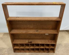 Vintage Wood Wall Display Rack