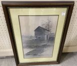 Creek House Framed Print