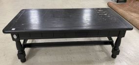 Black Painted Rectangle Coffee Table