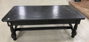 Black Painted Rectangle Coffee Table