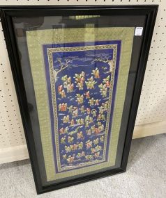 Asian Silk Tapestry Framed