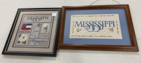 Two Mississippi Framed Needle Points