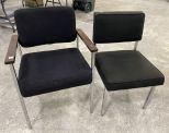 Two Stainless Office Arm Chair and Side Chairs