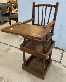 Home Made Wood High Chair Potty Chair