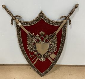 Wall Shield and Swords Plaque