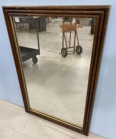 Vintage Bamboo Style Framed Mirror