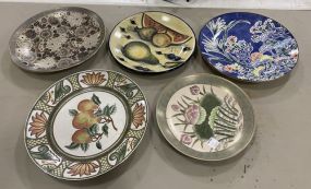 Group of Porcelain Hand Painted Chargers