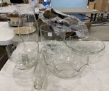 Group of Clear Glassware Pieces