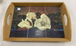 Kathleen P. Flowers 2002 Magnolia Tile Art Tray