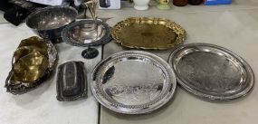 Group of Silver Plate Serving Pieces