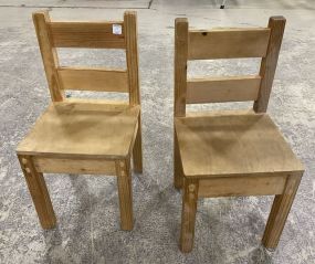 Two Hand Made Children's Chairs