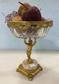 Gold Figural Centerpiece with Fruit