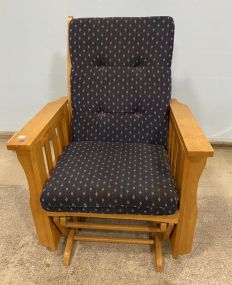 Oak Finish Glider Rocker