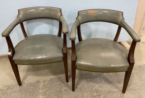 Pair of Vintage Vinyl Office Chairs