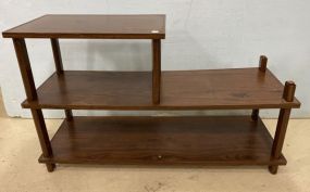 Vintage Pressed Wood Two Tier Table