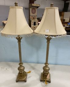 Pair of Gold Buffet Lamps