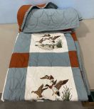 Hand Stitched Mallard Duck Quilt