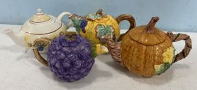 Three Fruit Ceramic Pitchers and Ceramic Pitchers