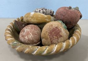 Decorative Pottery Fruit Bowl Center Piece