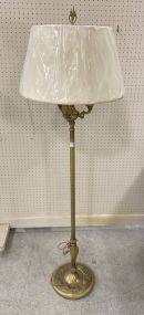 Vintage Brass Three Arm Floor Lamp