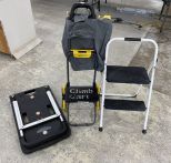 Flatform Dollie Cart, Two Step Ladder and Climb Cart