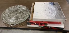 Glass Cake Plate and Platter