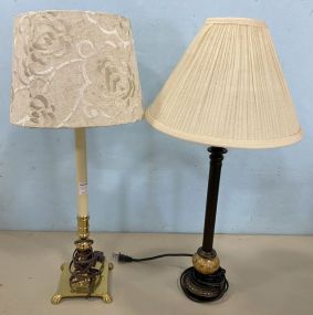 Two Candle Stick Style Decorative Lamps