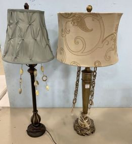 Two Decorative Dresser Lamps