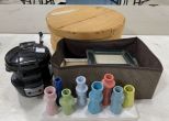 Pottery Flower Holders, Group of Picture Frames, Hamilton Beach, and Box