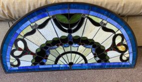 Half Moon Stain Glass Panel