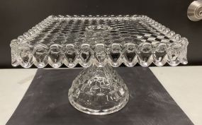 Fostoria American Clear Square Cake Stand