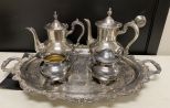 Old English by Poole Silver Plate Tea Set