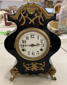French Style Black Mantle Clock