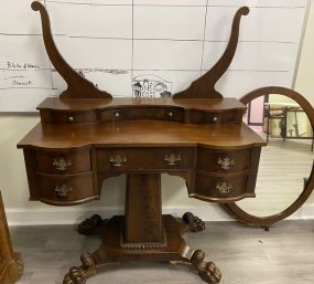 Victorian Style Pedestal Dressing Table