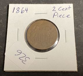 1864 2 Cent Piece