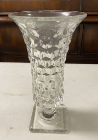 Fostoria American Clear Square Footed Flower Vase
