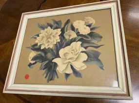 Signed Vintage Floral Print by De Jonge
