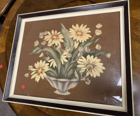 Signed Vintage Floral Print by De Jonge