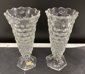 Pair of Fostoria Footed Bud Vases