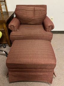 Upholstered Arm Chair and Ottoman