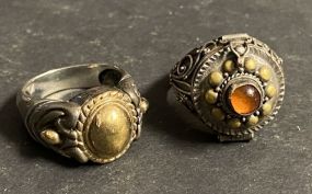 Two Vintage Sterling Rings