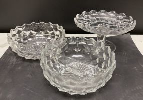Fostoria Compote, Bowl, and Mayonnaise Bowl