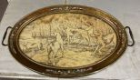 Vintage Hunt Dog Tapestry Tray